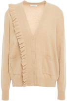 Thumbnail for your product : Sandro Cameen Ruffled Wool And Cashmere-blend Cardigan