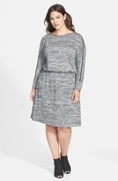 Thumbnail for your product : Sejour Zip Detail Knit Dress (Plus Size)