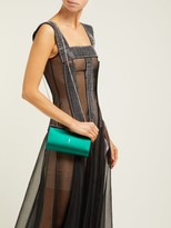 Thumbnail for your product : Christian Louboutin Palmette Satin Clutch - Green