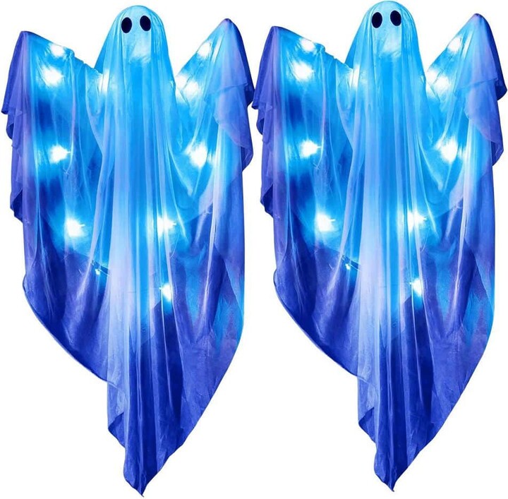 Joyfy 3 Ft. 2Pcs Light-Up Ghost Indoor/Outdoor Halloween Yard Decoration