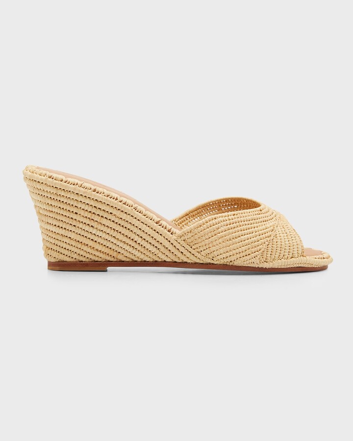 Carrie Forbes Nador Raffia Wedge Sandals - ShopStyle