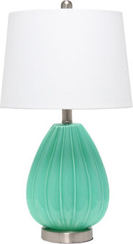 Creased Table Lamp with Fabric Shade