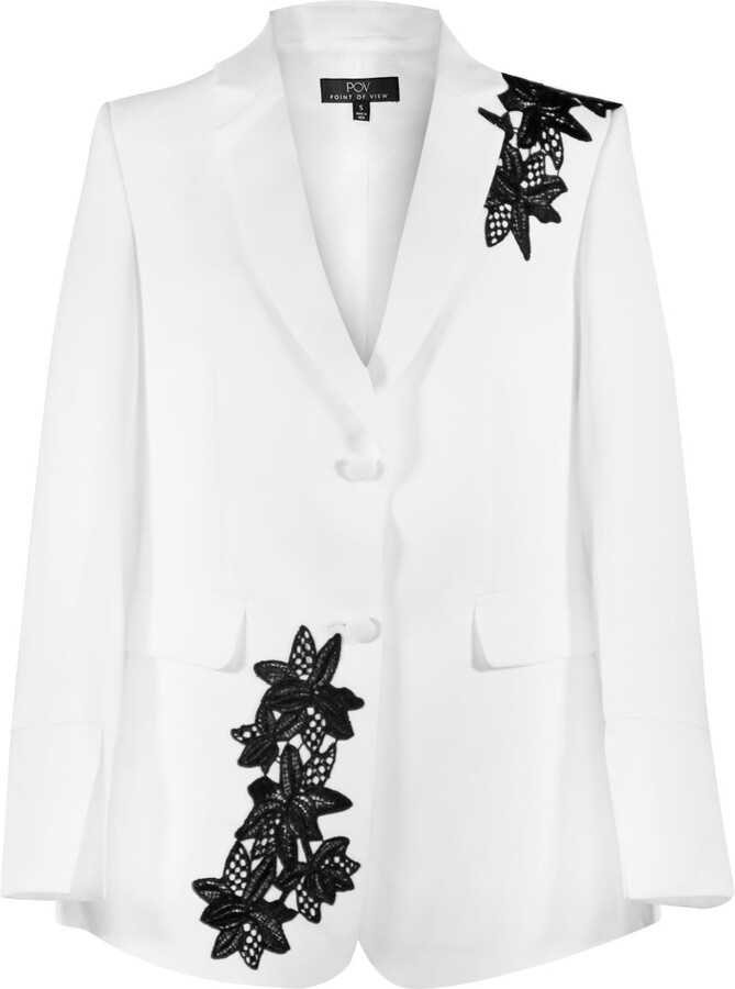 Point of View Label White Artistry Lace Jacket - Limited Edition
