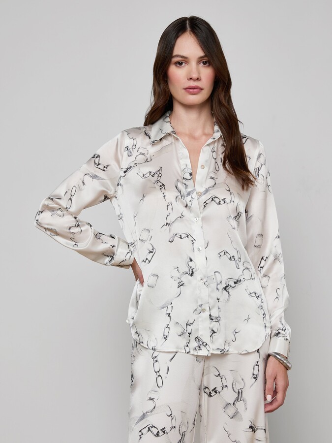 L'Agence Tyler Silk Blouse Top