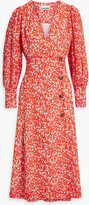 Thumbnail for your product : Ganni Printed crepe midi dress