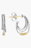 Thumbnail for your product : Lagos Caviar 'Superfine' Two-Tone Station Hoop Earrings