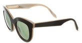 Thumbnail for your product : Victoria Beckham Bicolor Cat-Eye Sunglasses
