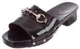 Thumbnail for your product : Gucci Horsebit Patent Leather Sandals