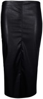 Thumbnail for your product : boohoo Leather Look Midi Skirt