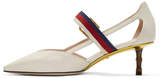 Thumbnail for your product : Gucci Ivory Unia Bamboo Heels