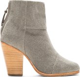 Thumbnail for your product : Rag and Bone 3856 Rag & Bone Grey Canvas Newbury Ankle Boots