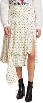 Dotted Tear-Away Tiered Midi Skirt 