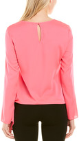 Thumbnail for your product : Milly Tie Hem Silk-Blend Top