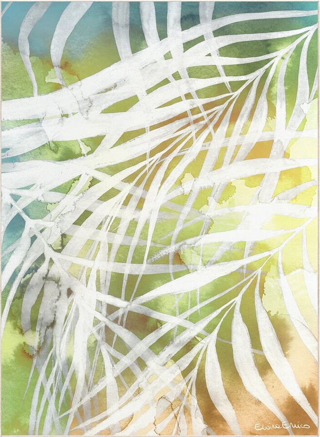 Empire Art Direct Palma Di Luce Ii Washable Leaf Art Area Rug