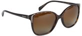 Thumbnail for your product : Prada havana brown acrylic cat eye sunglasses