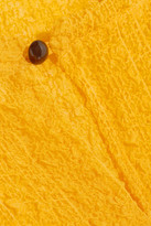 Thumbnail for your product : Victoria Beckham Silk-seersucker Top - Yellow