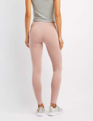 Charlotte Russe Solid Stretch Cotton Leggings