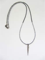 Thumbnail for your product : Dripping In Gems Diamond Dagger Pendant on Graduated Silver & Gunmetal Hematite