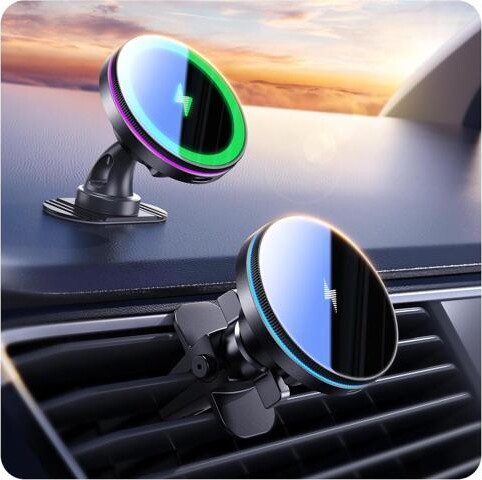 kolitt Beser for MagSafe Car Mount Charger, (4.13 lbf) Large Magnetic, 15W Qi Wireless Charger for Car, Vent/Dashboard, Phone Holder for iPhone...