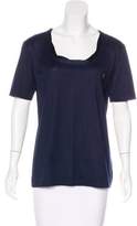 Thumbnail for your product : Gianfranco Ferre Satin Trim Scoop Neck T-Shirt