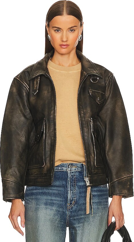 Found Leather Pocket Jacket