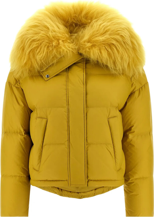Yellow Puffer Jacket | ShopStyle