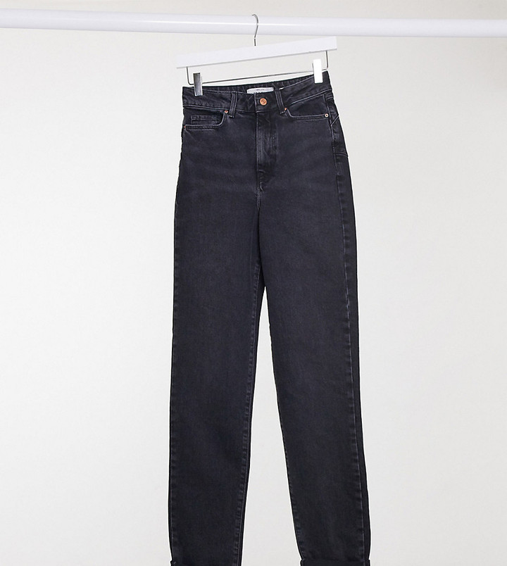 new look mom jeans black