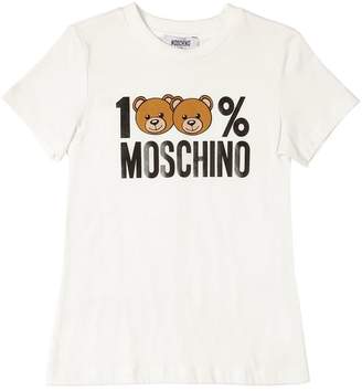 Moschino 100% Printed Cotton Jersey T-Shirt
