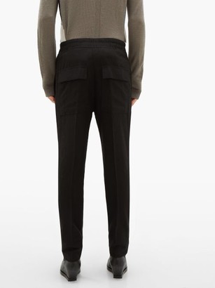Rick Owens Astaires Drawstring Wool-blend Trousers - Black