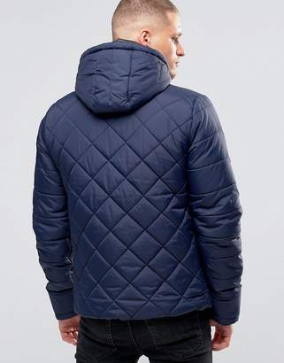 Blend of America Blend Hooded Quilted Jacket Navy