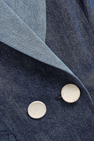Thumbnail for your product : Simon Miller Double-breasted Two-tone Denim Blazer