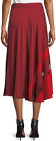 Thumbnail for your product : Milly Combo Pleated Stretch-Silk Skirt
