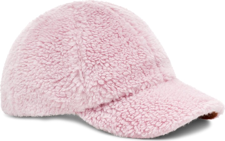 UGG UGGfluff faux-shearling baseball cap ShopStyle Hats