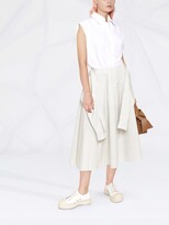 Thumbnail for your product : MM6 MAISON MARGIELA Striped Sleeve-Tie Flared Skirt