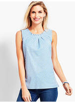 Thumbnail for your product : Talbots Sea Breeze Stripe Ruffle-Neck Shell