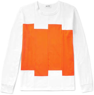 Aloye - Panelled Cotton-Jersey T-Shirt