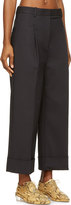 Thumbnail for your product : 3.1 Phillip Lim Black Wide-Leg Cuffed Trousers