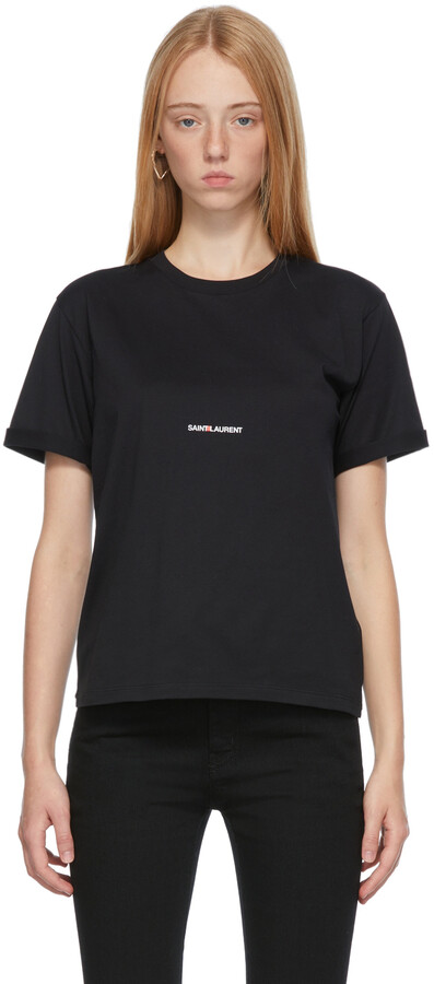 Short Sleeve Ysl Logo T-shirt | Shop the world's largest 