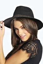 Thumbnail for your product : boohoo Belle Fedora With Chain Trim
