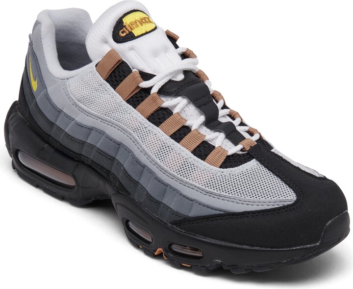 Nike Men's Air Max 95 Casual Sneakers from Finish Line - Wolf Gray, White,  Yellow St - ShopStyle