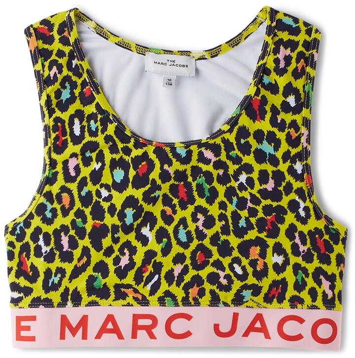 Marc Jacobs Kids Yellow Cheetah Sport Bra