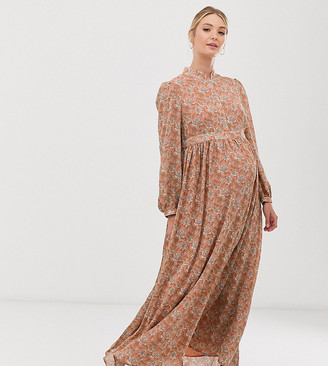 Glamorous Bloom high neck maxi dress in vintage floral