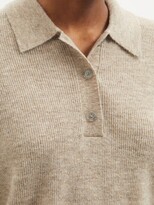Thumbnail for your product : Acne Studios Kessa Ribbed-knit Polo Top - Beige