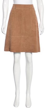 Hotel Particulier Suede Knee-Length Skirt w/ Tags