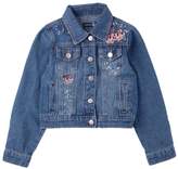 Thumbnail for your product : boohoo Girls Floral Embroidered Denim Jacket