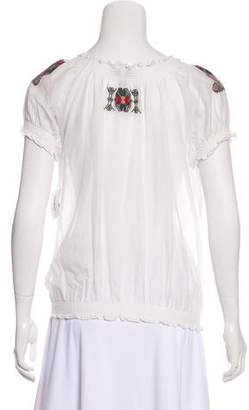 Joie Embroidered Short Sleeve Top w/ Tags