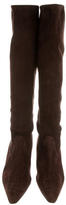 Thumbnail for your product : Manolo Blahnik Suede Knee-High Boots
