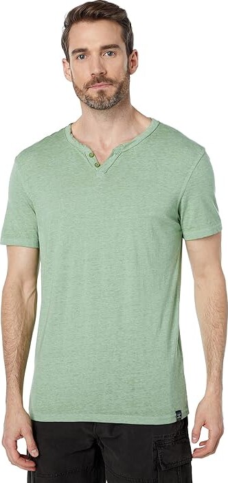 Lucky Brand Venice Burnout Notch Neck (Calliste Green) Men's T Shirt -  ShopStyle