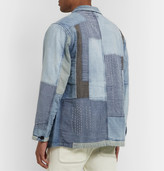 Thumbnail for your product : Blue Blue Japan Yuki Fubuki Embroidered Patchwork Denim Jacket