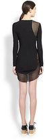 Thumbnail for your product : Stella McCartney Long-Sleeve Cady Wave-Insert Dress